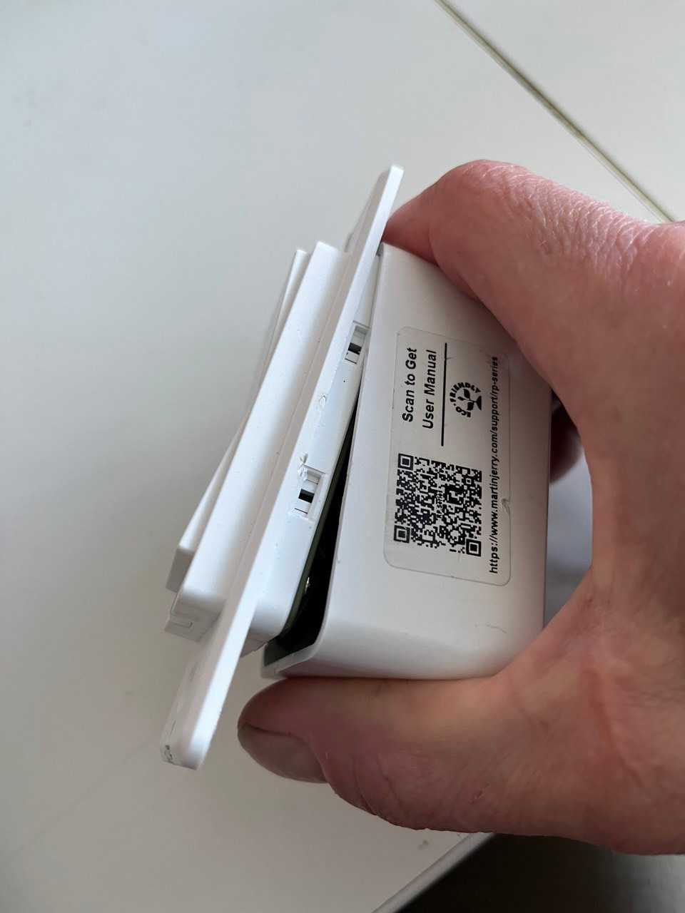 Opened case